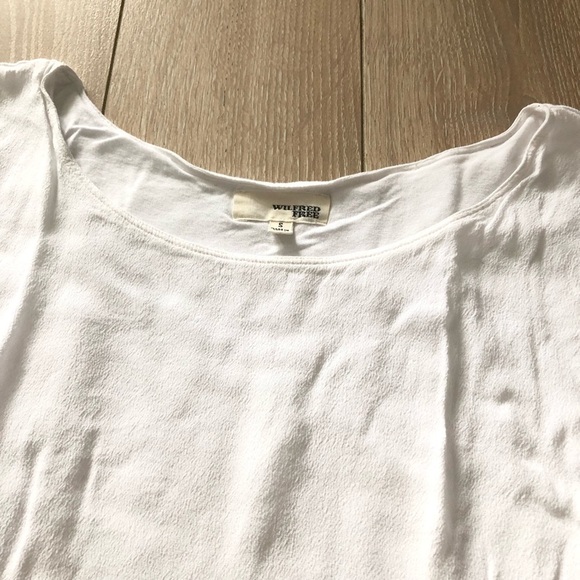 Aritzia Wilfred Free Cap Sleeve Lined Top in White Size S - Picture 6 of 10